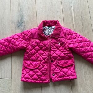 Joules pink coat Mabel quilted jacket 18-24m